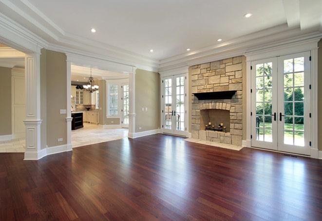 close-up of rich grain pattern in wood flooring